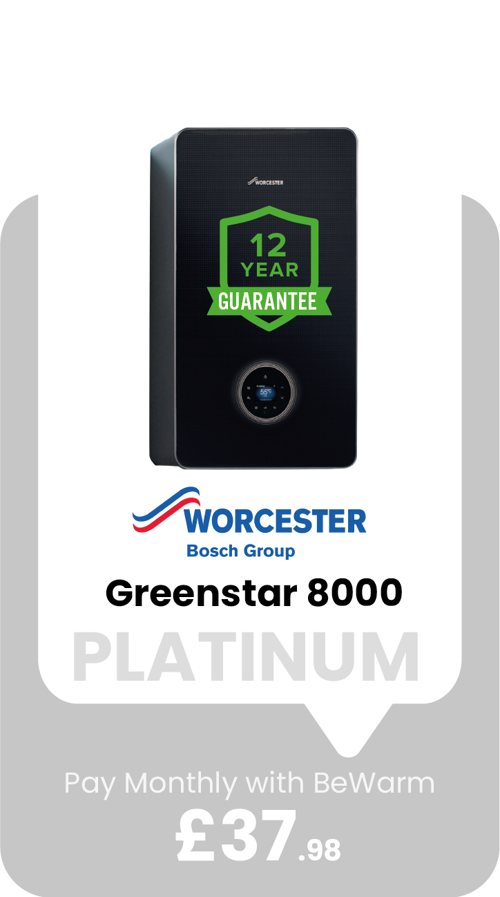 Bambu Platinum Package. Worcester Greenstar 8000. £37.98 per month with BeWarm